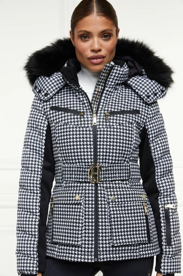 Women Ski Jacket Houndstooth Holland Cooper Ski Jackets