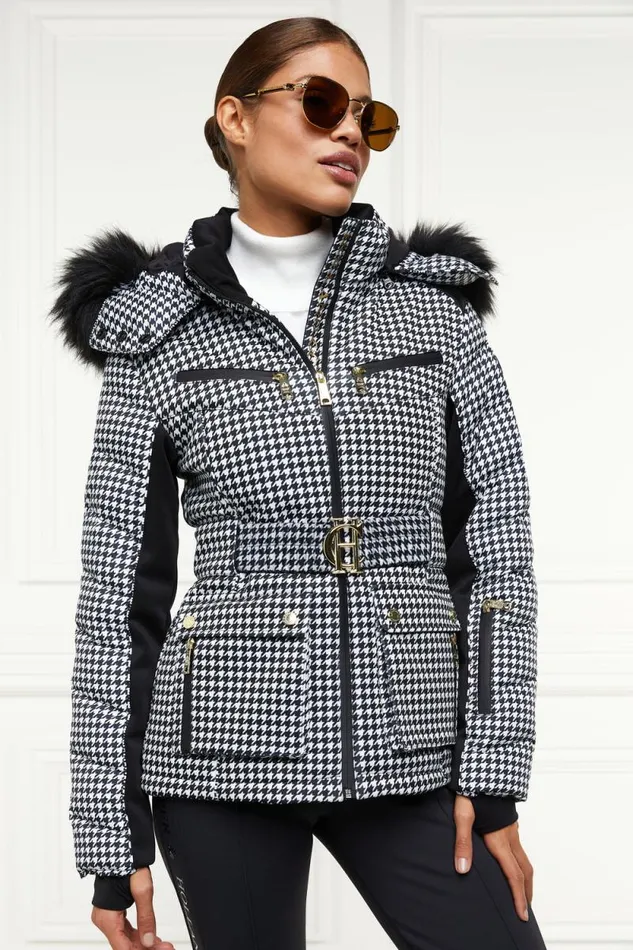 Women Ski Jacket Houndstooth Holland Cooper Ski Jackets