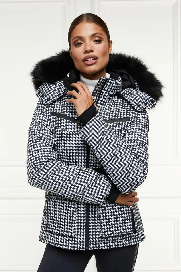 Women Ski Jacket Houndstooth Holland Cooper Ski Jackets