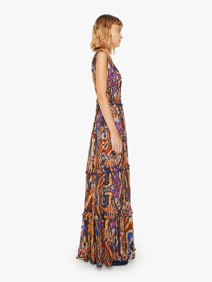 Women Skirts and Dresses Mother Denim Natalie Long Dress Tobacco Confetti