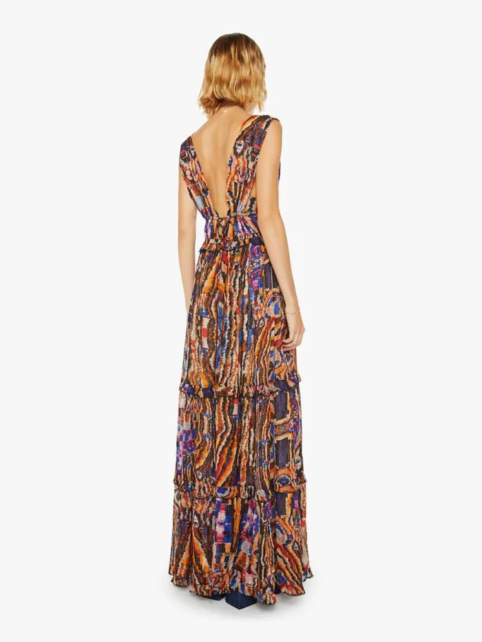 Women Skirts and Dresses Mother Denim Natalie Long Dress Tobacco Confetti