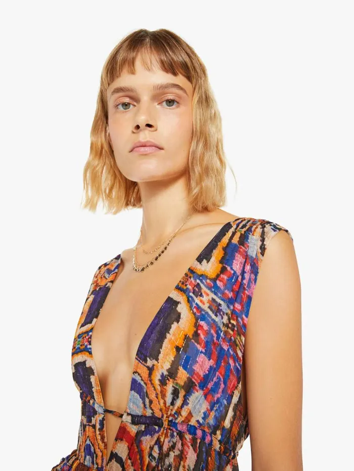 Women Skirts and Dresses Mother Denim Natalie Long Dress Tobacco Confetti