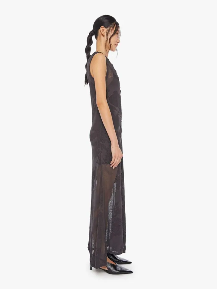 Women Skirts and Dresses Mother Denim Olaya Tora Midi Dress Charcoal