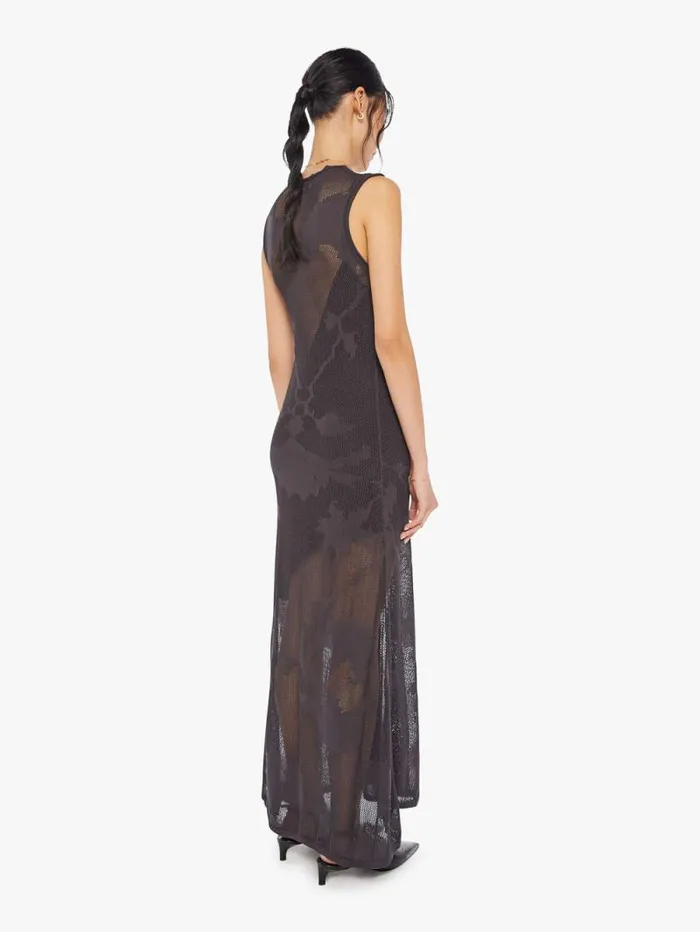 Women Skirts and Dresses Mother Denim Olaya Tora Midi Dress Charcoal