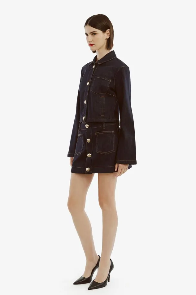Women Skirts Bardot Lorenzo Denim Mini Skirt In Dark Dark Women Skirts Bardot Lorenzo Denim Mini Skirt In Dark Dark
