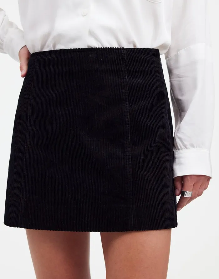 Women Skirts Madewell Alexa Chung For Madewell Corduroy Mini Skirt Jet Black