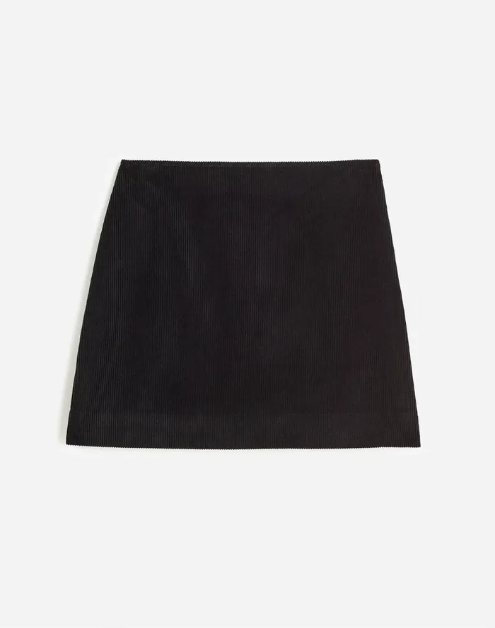 Women Skirts Madewell Alexa Chung For Madewell Corduroy Mini Skirt Jet Black