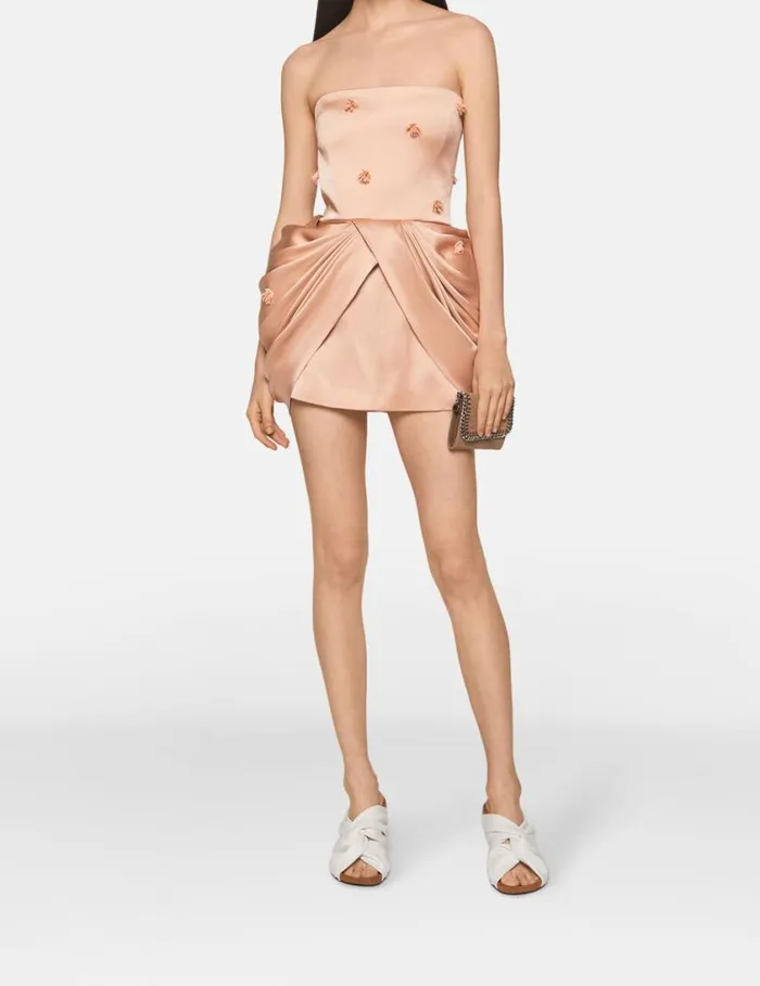 Women Sleeveless BeadEmbellished Mini Dress Nude Pink Stella McCartney Dresses Women Sleeveless BeadEmbellished Mini Dress Nude Pink Stella McCartney Dresses