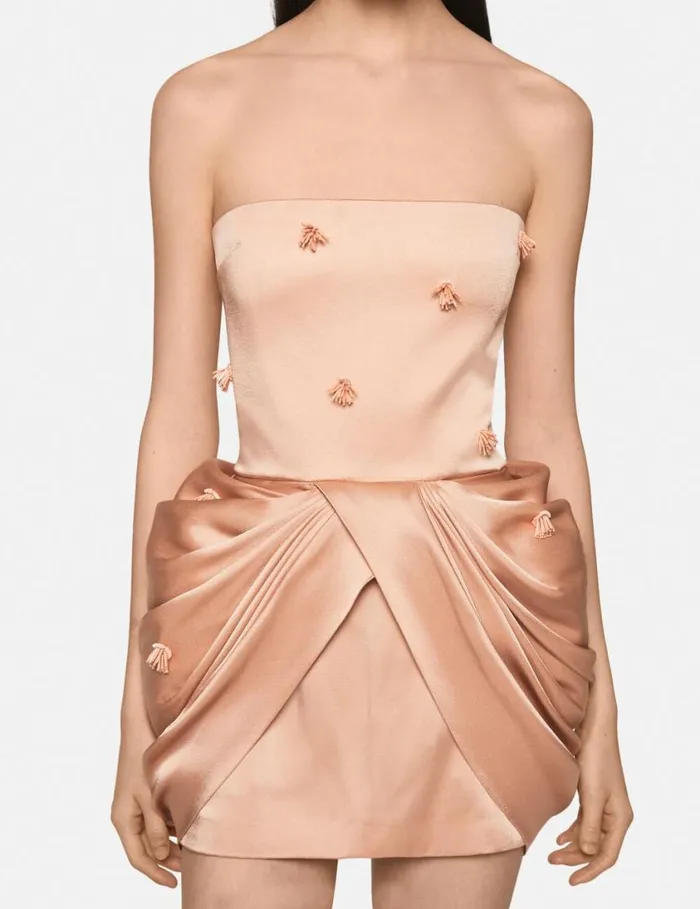 Women Sleeveless BeadEmbellished Mini Dress Nude Pink Stella McCartney Dresses Women Sleeveless BeadEmbellished Mini Dress Nude Pink Stella McCartney Dresses