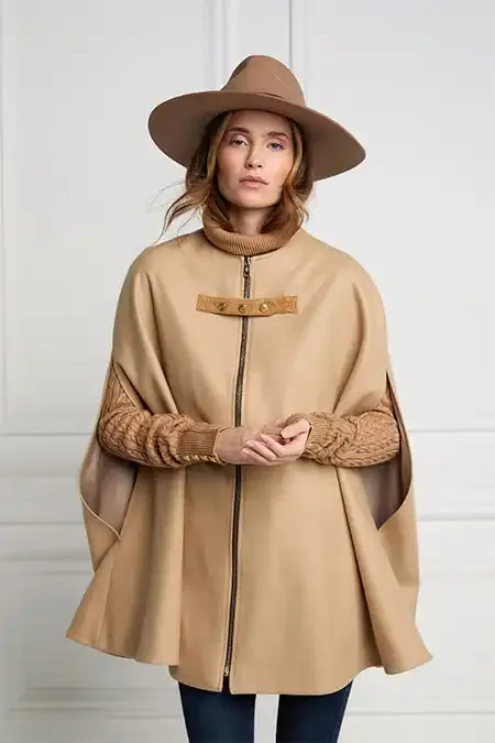 Women Slim Cape Camel Holland Cooper Capes