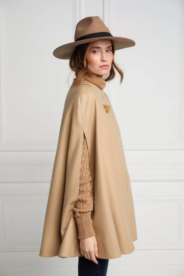 Women Slim Cape Camel Holland Cooper Capes