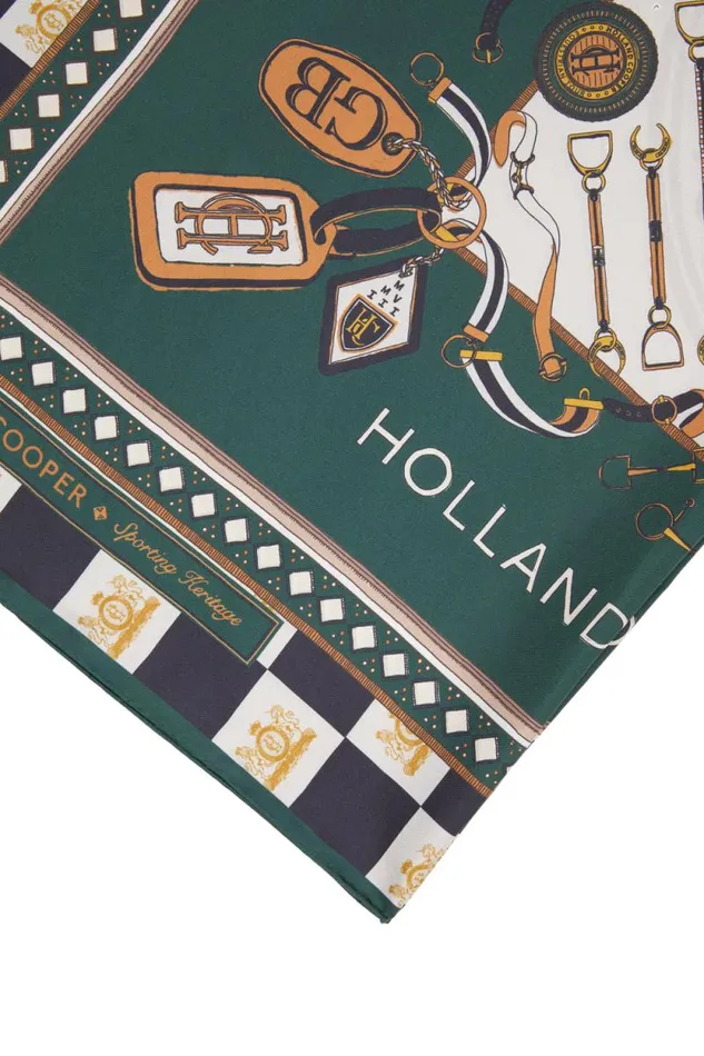 Women Stirrup Silk Scarf Black Emerald Holland Cooper Scarves
