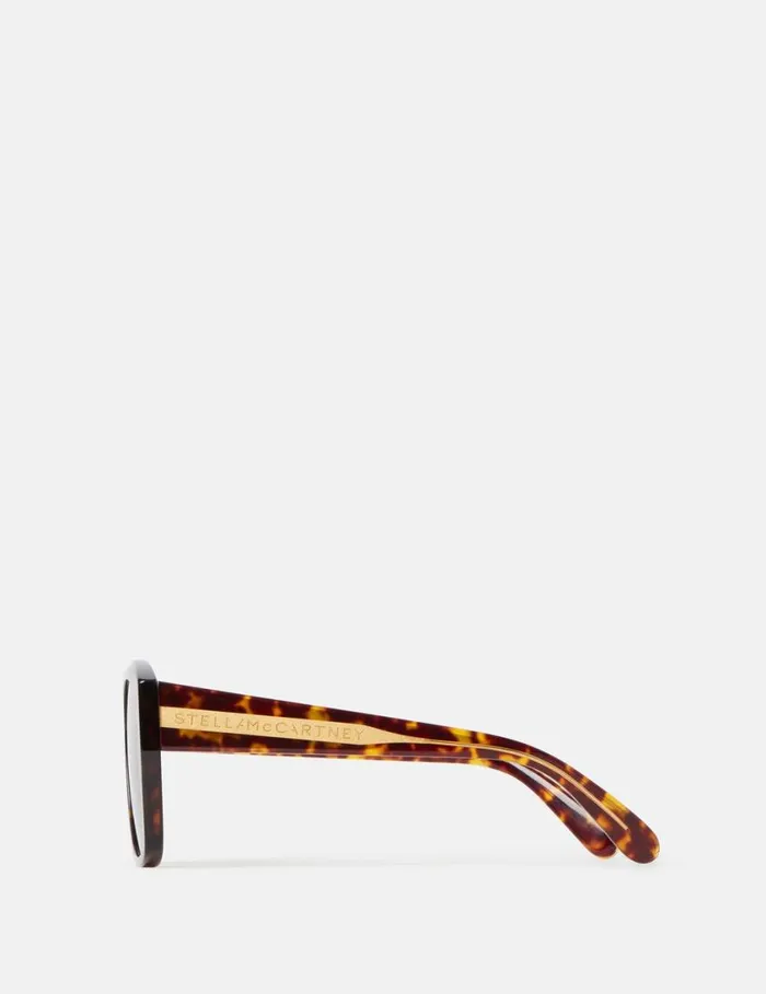Women StraightEdge Square Sunglasses Glossy Dark Havana Stella McCartney Sunglasses Women StraightEdge Square Sunglasses Glossy Dark Havana Stella McCartney Sunglasses