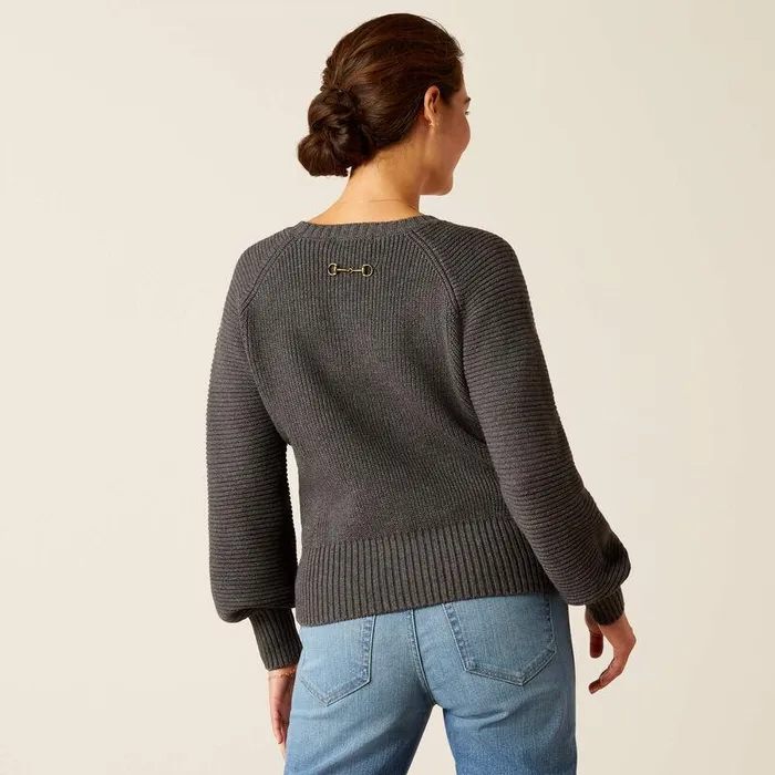 Women Sweaters and Cardigans Ariat Malvern Sweater Charcoal Women Sweaters and Cardigans Ariat Malvern Sweater Charcoal