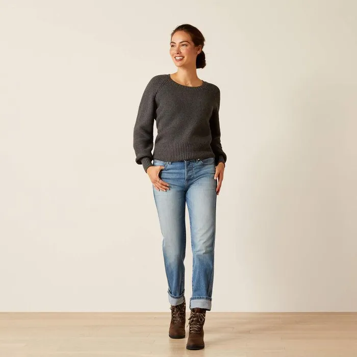 Women Sweaters and Cardigans Ariat Malvern Sweater Charcoal Women Sweaters and Cardigans Ariat Malvern Sweater Charcoal
