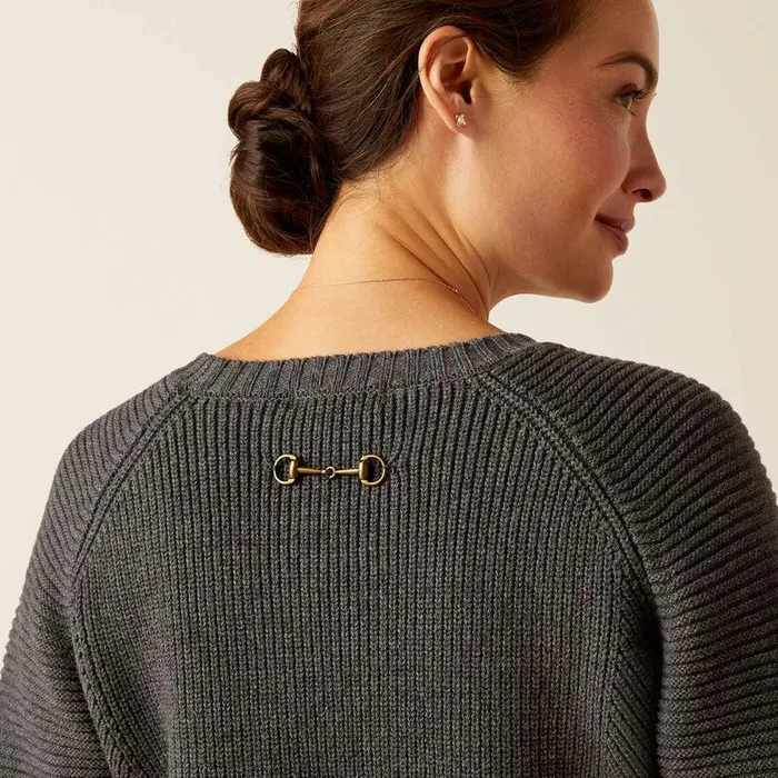 Women Sweaters and Cardigans Ariat Malvern Sweater Charcoal Women Sweaters and Cardigans Ariat Malvern Sweater Charcoal