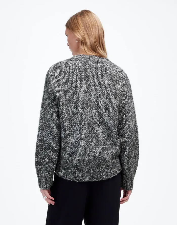 Women Sweaters Madewell Marled Chunky VNeck Sweater Cookies And Cream