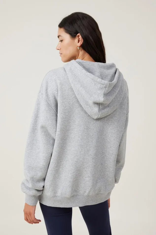 Women Sweats and Hoodies Cotton On Classic ZipThrough Hoodie Grey Marle