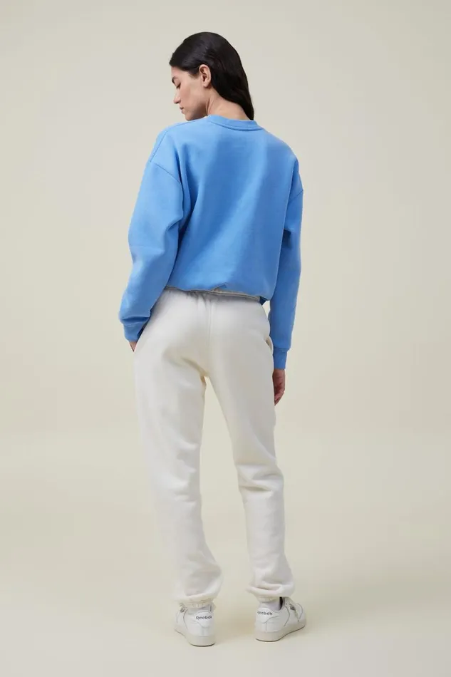 Women Sweats and Hoodies Cotton On Plush Essential Gym Sweatpant Coconut Milk