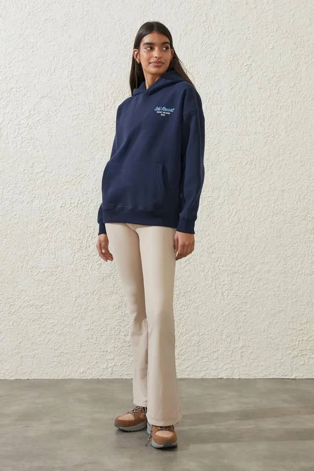 Women Sweats and Hoodies Cotton On Plush Premium Hoodie Oceanic Navyski Resort
