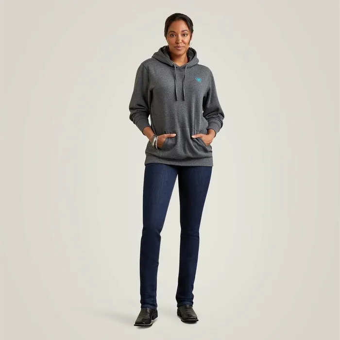 Women Sweatshirts and Hoodies Ariat Ariat Logo Hoodie Charcoal Heather Women Sweatshirts and Hoodies Ariat Ariat Logo Hoodie Charcoal Heather