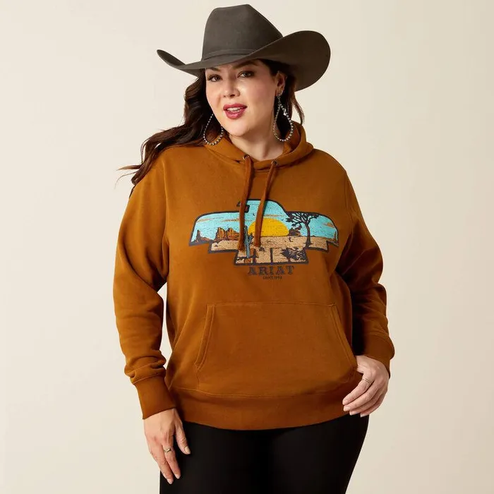 Women Sweatshirts and Hoodies Ariat Horizon Hoodie Chestnut Horse Women Sweatshirts and Hoodies Ariat Horizon Hoodie Chestnut Horse