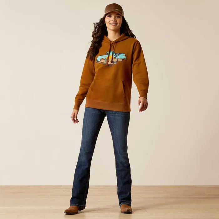 Women Sweatshirts and Hoodies Ariat Horizon Hoodie Chestnut Horse Women Sweatshirts and Hoodies Ariat Horizon Hoodie Chestnut Horse