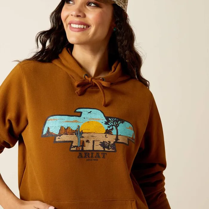 Women Sweatshirts and Hoodies Ariat Horizon Hoodie Chestnut Horse Women Sweatshirts and Hoodies Ariat Horizon Hoodie Chestnut Horse