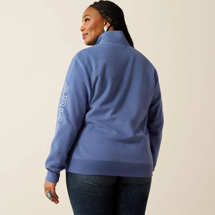Women Sweatshirts and Hoodies Ariat Logo 12 Zip Sweatshirt Coastal Fjord Women Sweatshirts and Hoodies Ariat Logo 12 Zip Sweatshirt Coastal Fjord