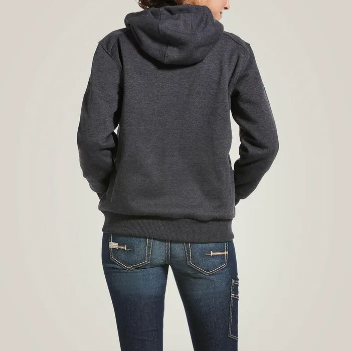 Women Sweatshirts and Hoodies Ariat Rebar AllWeather Full Zip Hoodie Charcoal Heather