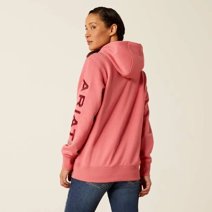 Women Sweatshirts and Hoodies Ariat Rebar Graphic Hoodie Desert Rosetibetan Red Women Sweatshirts and Hoodies Ariat Rebar Graphic Hoodie Desert Rosetibetan Red