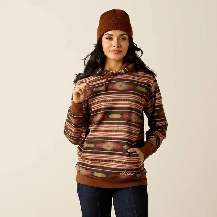 Women Sweatshirts and Hoodies Ariat Skyline Hoodie Soft Silt Serape Print