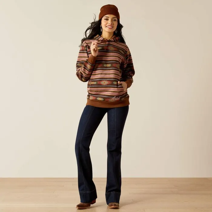 Women Sweatshirts and Hoodies Ariat Skyline Hoodie Soft Silt Serape Print Women Sweatshirts and Hoodies Ariat Skyline Hoodie Soft Silt Serape Print