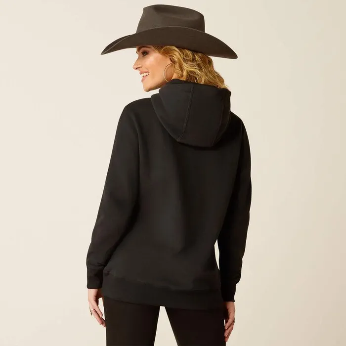 Women Sweatshirts and Hoodies Ariat Steer Stitch Hoodie Black Women Sweatshirts and Hoodies Ariat Steer Stitch Hoodie Black