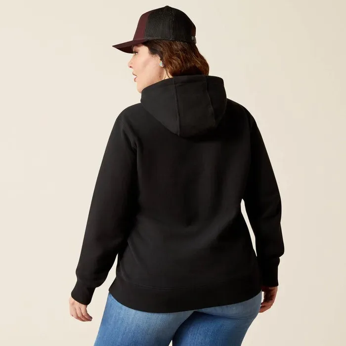Women Sweatshirts and Hoodies Ariat Steer Stitch Hoodie Black Women Sweatshirts and Hoodies Ariat Steer Stitch Hoodie Black