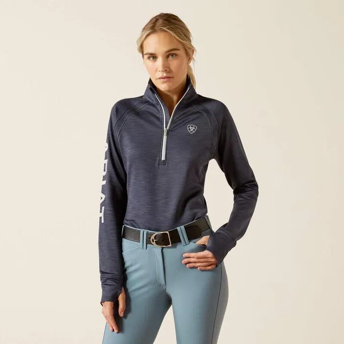 Women Sweatshirts and Hoodies Ariat Tek Team 12 Zip Sweatshirt Ombre Blue Heather
