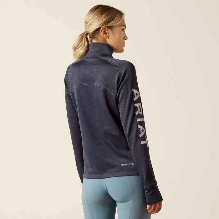 Women Sweatshirts and Hoodies Ariat Tek Team 12 Zip Sweatshirt Ombre Blue Heather
