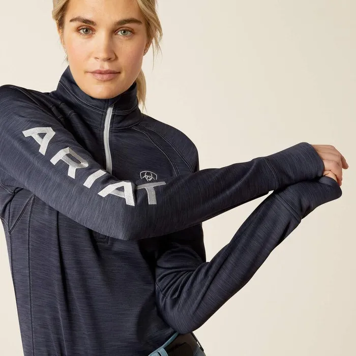 Women Sweatshirts and Hoodies Ariat Tek Team 12 Zip Sweatshirt Ombre Blue Heather
