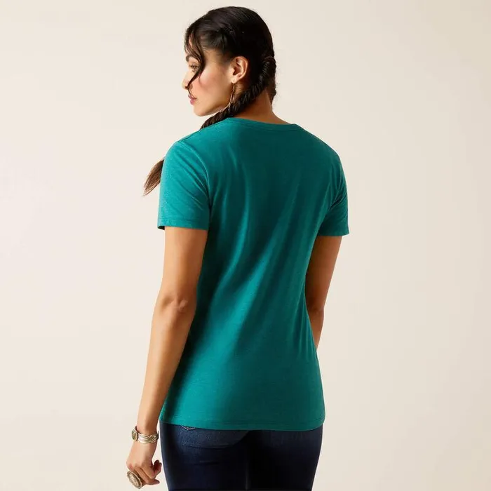 Women TShirts and Tops Ariat Ariat Serape Style TShirt Dark Teal Heather Women TShirts and Tops Ariat Ariat Serape Style TShirt Dark Teal Heather