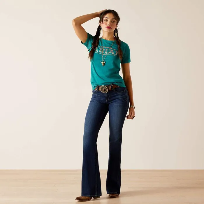 Women TShirts and Tops Ariat Ariat Serape Style TShirt Dark Teal Heather Women TShirts and Tops Ariat Ariat Serape Style TShirt Dark Teal Heather