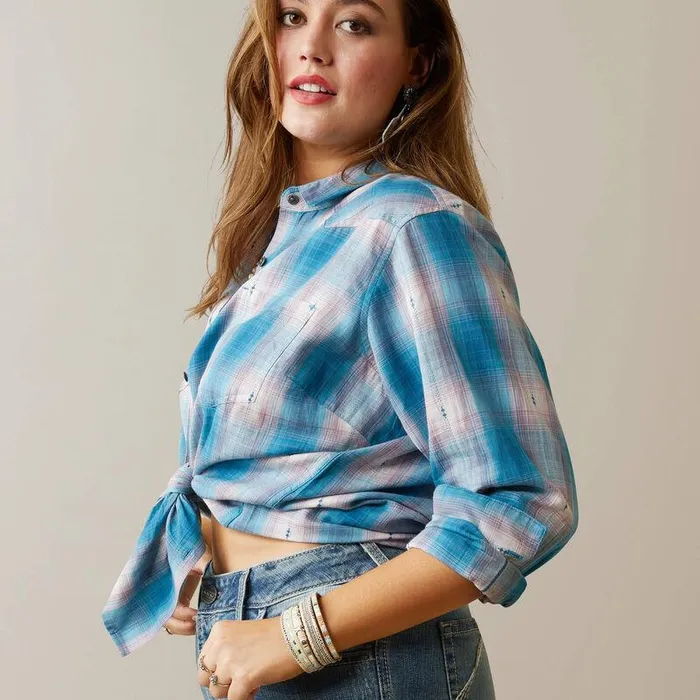 Women TShirts and Tops Ariat Billie Jean Shirt Idabel Dobby Plaid Women TShirts and Tops Ariat Billie Jean Shirt Idabel Dobby Plaid