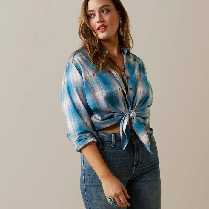 Women TShirts and Tops Ariat Billie Jean Shirt Idabel Dobby Plaid Women TShirts and Tops Ariat Billie Jean Shirt Idabel Dobby Plaid