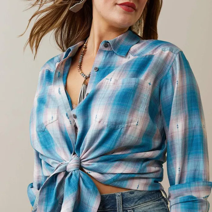 Women TShirts and Tops Ariat Billie Jean Shirt Idabel Dobby Plaid Women TShirts and Tops Ariat Billie Jean Shirt Idabel Dobby Plaid