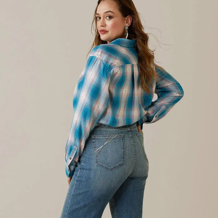 Women TShirts and Tops Ariat Billie Jean Shirt Idabel Dobby Plaid Women TShirts and Tops Ariat Billie Jean Shirt Idabel Dobby Plaid
