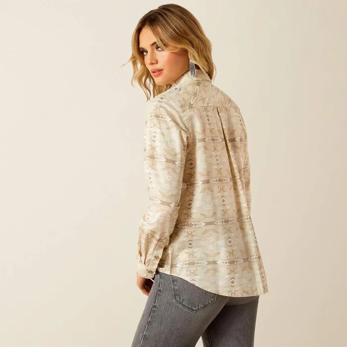 Women TShirts and Tops Ariat Billie Jean Shirt Sandstone Southwest Print