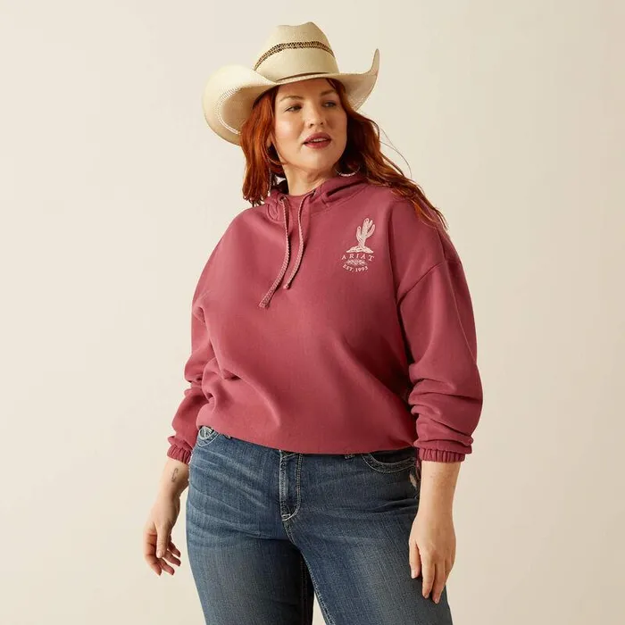 Women TShirts and Tops Ariat Essential Hoodie Dry Rose Women TShirts and Tops Ariat Essential Hoodie Dry Rose