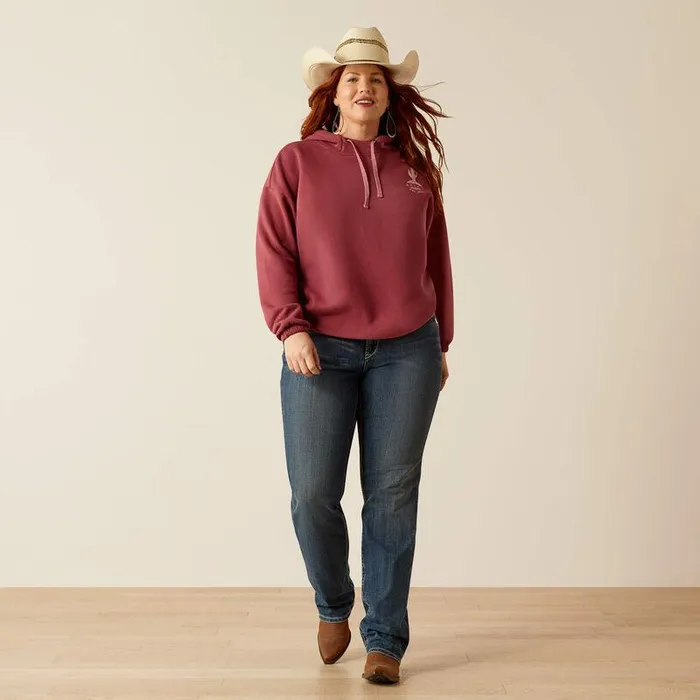 Women TShirts and Tops Ariat Essential Hoodie Dry Rose Women TShirts and Tops Ariat Essential Hoodie Dry Rose