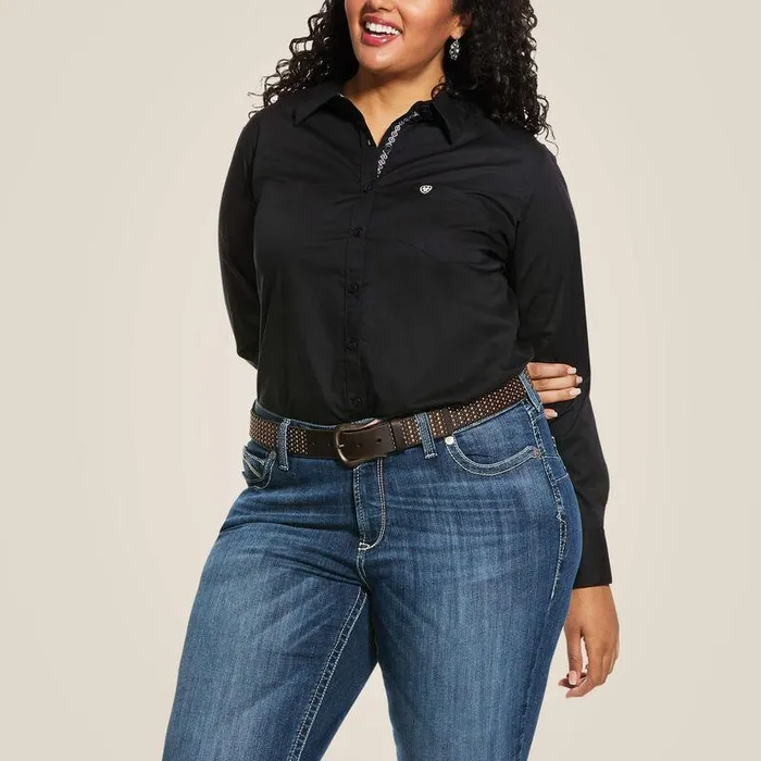 Women TShirts and Tops Ariat Kirby Stretch Shirt Black