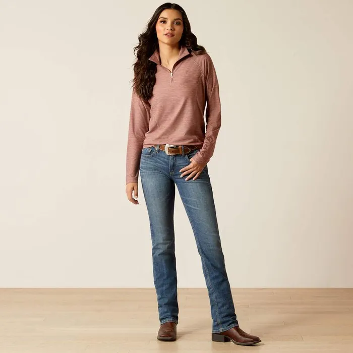 Women TShirts and Tops Ariat Laguna 20 14 Zip Top Twilight Mauve Women TShirts and Tops Ariat Laguna 20 14 Zip Top Twilight Mauve