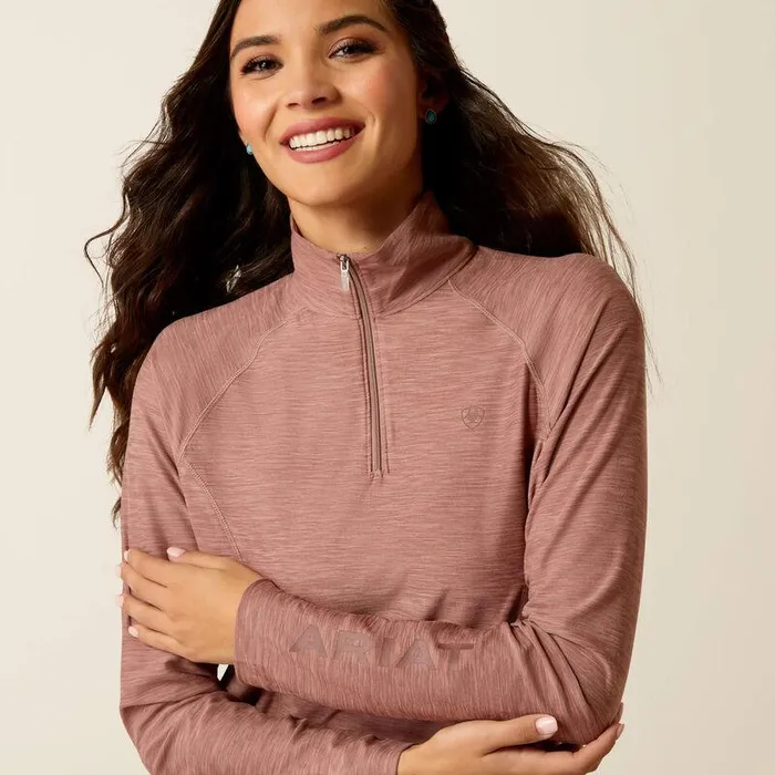 Women TShirts and Tops Ariat Laguna 20 14 Zip Top Twilight Mauve Women TShirts and Tops Ariat Laguna 20 14 Zip Top Twilight Mauve